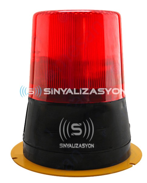 WARNING LAMP WITH SOLAR ENERGY FLASHER