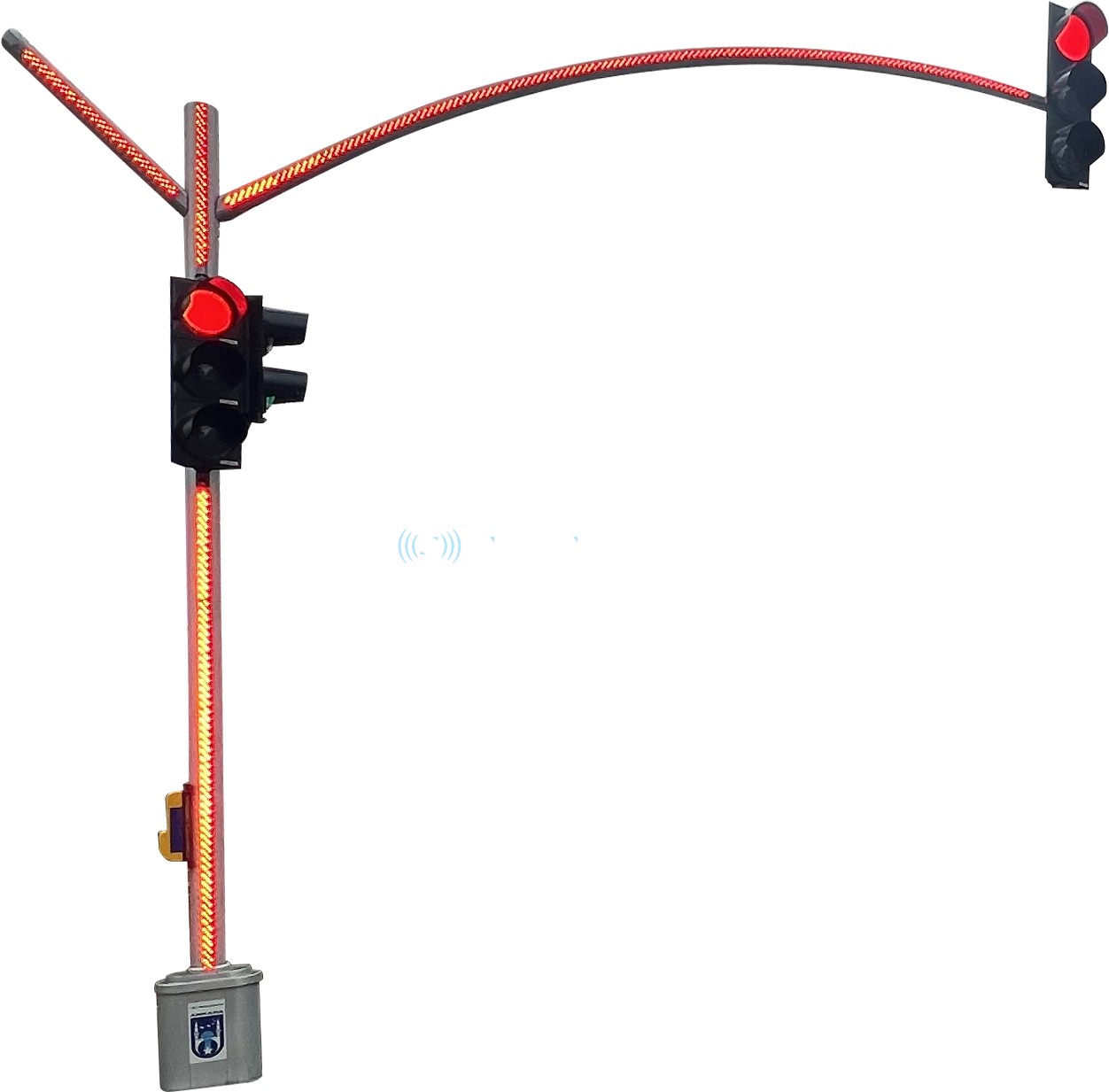 GPS BASED LED OVERHEAD  SIGNALING POLE