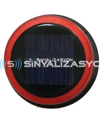 WARNING LAMP WITH SOLAR ENERGY FLASHER